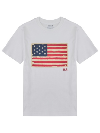 t-shirt με κοντά μανίκια polo ralph lauren ss flag tee