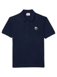 t-shirt με κοντά μανίκια lacoste signature print polo t-shirt unisex