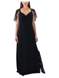 φορέματα dolce domenica sequined back ruffle sleeve maxi dress women