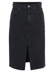 κοντές φούστες object noos harlow midi skirt - black