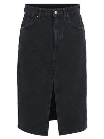 κοντές φούστες object noos harlow midi skirt - black