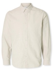 πουκάμισο με μακριά μανίκια selected noos slim-sun shirt - pure cashmere