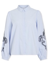 μπλούζα vila vesta shirt - kentucky blue/black beu