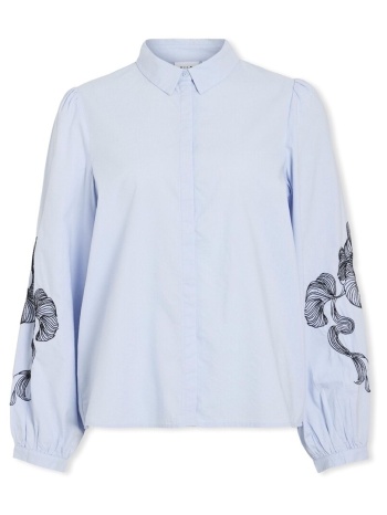 μπλούζα vila vesta shirt - kentucky blue/black beu σε προσφορά