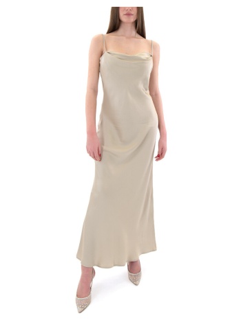 φορέματα atelier satin strass detail slip long dress women