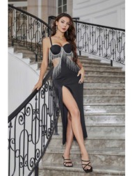 μαξι φορεμα με strass - vanity