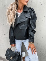 conan black eco leather jacket