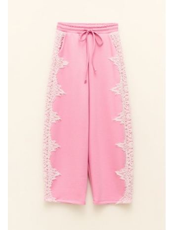 παντελονι φουτερ με δαντελα by lumina