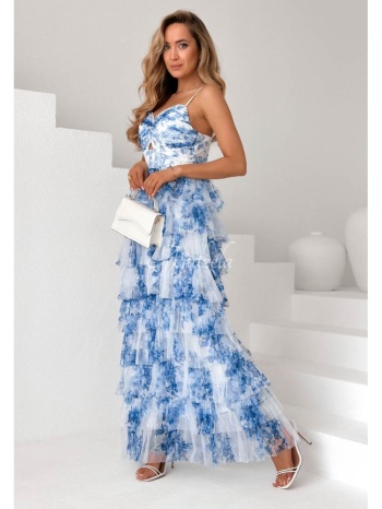 φορεμα μακρυ τουλινο - flora