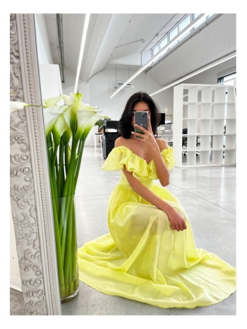 μαξι φορεμα με βολαν by lumina