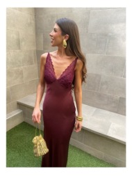 maxi satin dress aroa