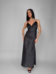 satin polka dot dress