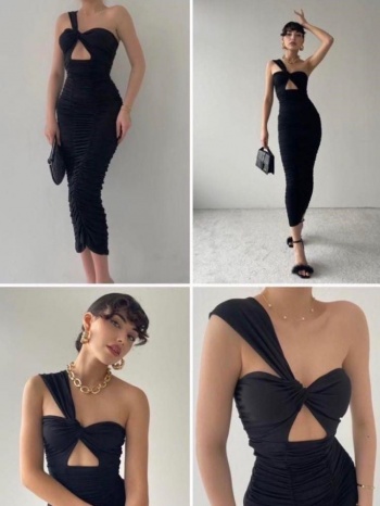 μαυρο μιντι φορεμα- carlotta σε προσφορά