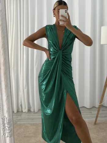 πρασινο φορεμα - metallic daisy σε προσφορά