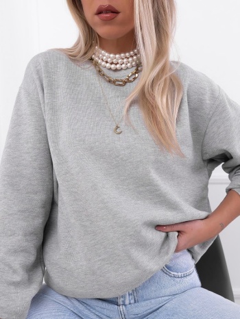 μπλουζα φουτερ γκρι - anastasia