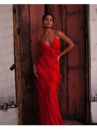 κοκκινο μαξι φορεμα  ...