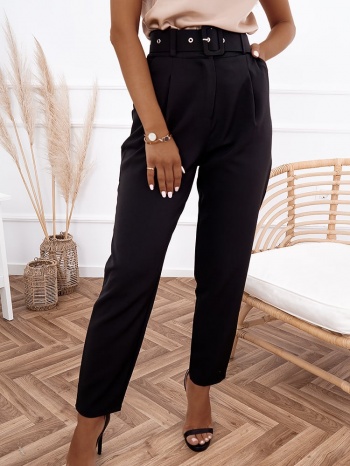 europe black hi waisted pants