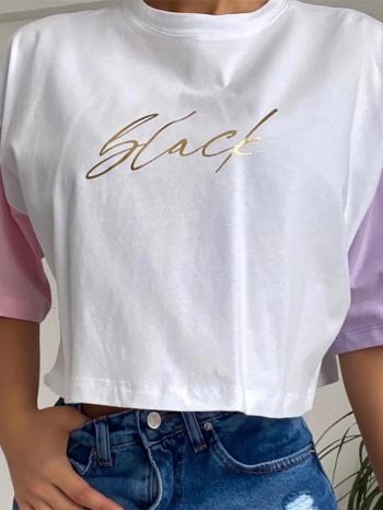 allura white crop tshirt