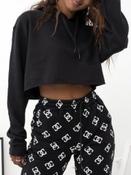 black crop hoodie