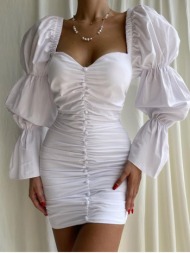 μινι λευκο φορεμα με ...