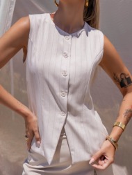 γιλεκο μπεζ με ριγα  ...