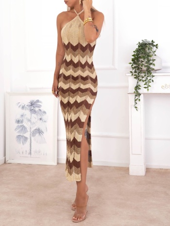 χρυσο lurex φορεμα - burberry