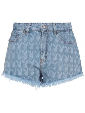 john richmond x playboy bottomwear denim σορτς