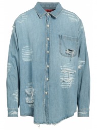 424 fourtwofour μπλουζακια πουκάμισο denim