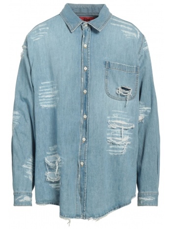 424 fourtwofour μπλουζακια πουκάμισο denim