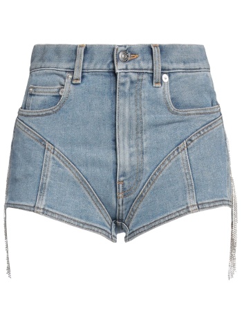 mugler bottomwear denim σορτς