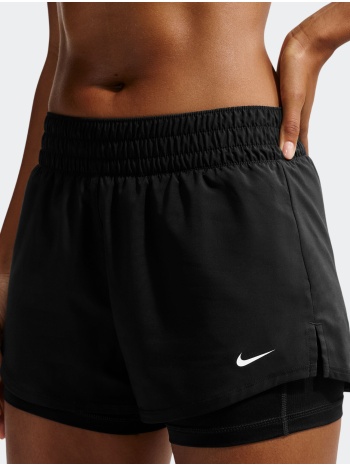 nike one women`s dri-fit mid-rise 3` 2-in-1 shorts