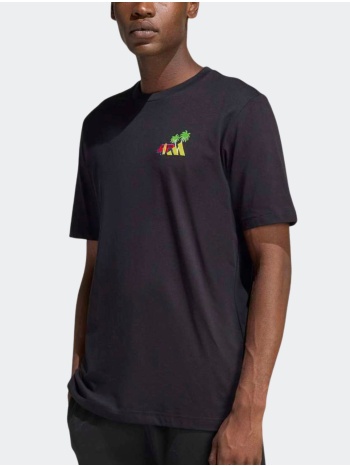 adidas mini embroidery surfing graphic men`s t-shirt