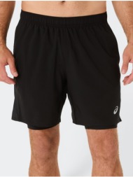 asics core 2n1 7`` men`s tennis shorts