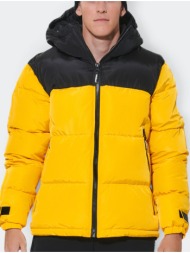 body action men`s two-tone puffer jacket
