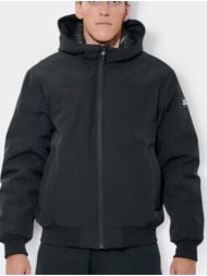 body action men`s hooded bomber jacket