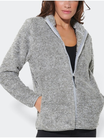 body action women`s fluffy fleece jacket