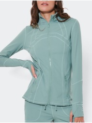 body action women`s tight yoga zipper jacket