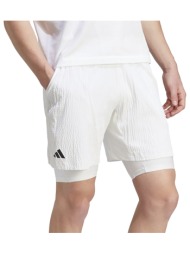 adidas aeroready 2 in 1 seersucker pro men`s tennis shorts