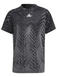 adidas printed freelift boys` tennis t-shirt