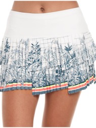 lucky in love palms d`amour pleated women`s tennis skirt