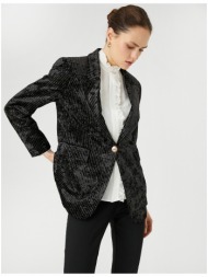 koton melis agazat x - shimmering velvet blazer jacket