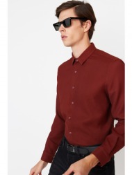 trendyol shirt - burgundy - slim