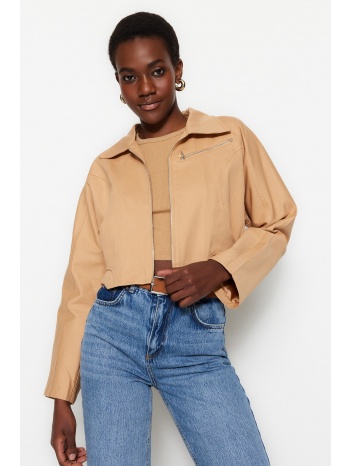 trendyol jacket - brown - regular