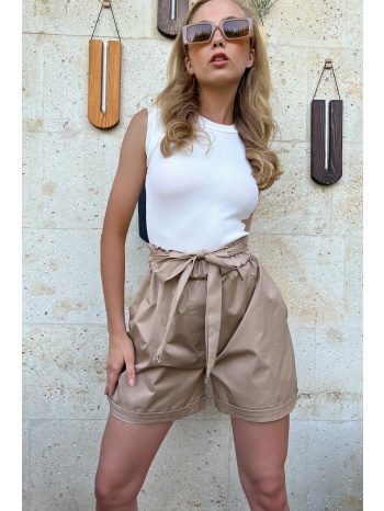trend alaçatı stili shorts - beige - normal waist σε προσφορά