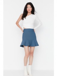 trendyol indigo flared skirt