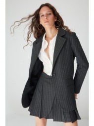 trendyol limited edition black striped blazer jacket