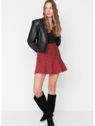 trendyol red mini skirt
