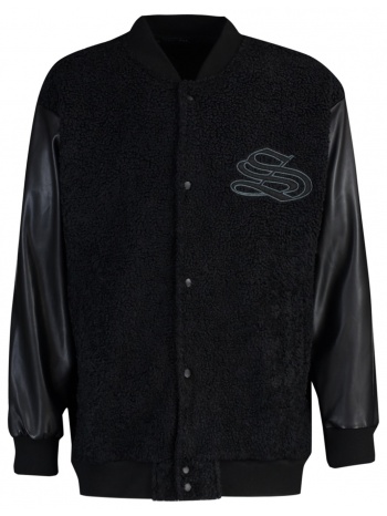 trendyol men`s pu detailed bomber college jacket σε προσφορά