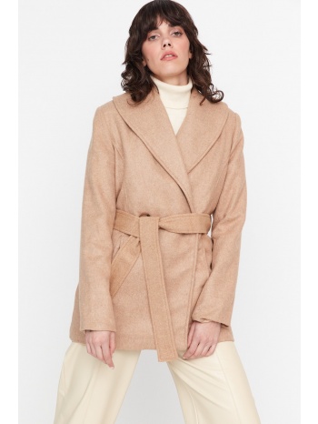 trendyol coat - brown - double-breasted σε προσφορά