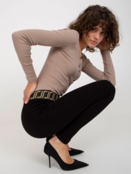 casual black cotton leggings with elasticated waistband